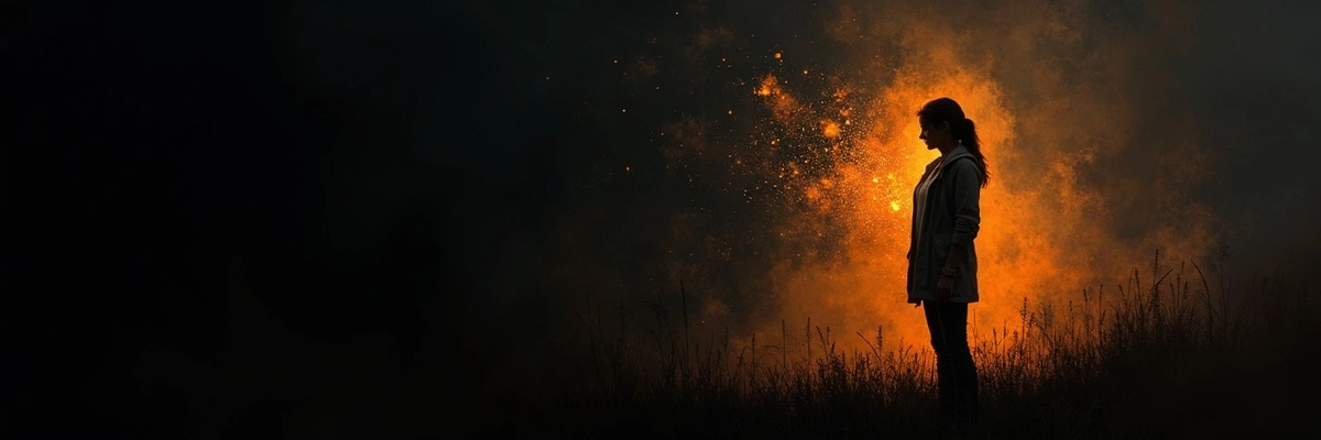 一個女人的輪廓在暖光中消融——她讓出一切直到忘記自己是誰