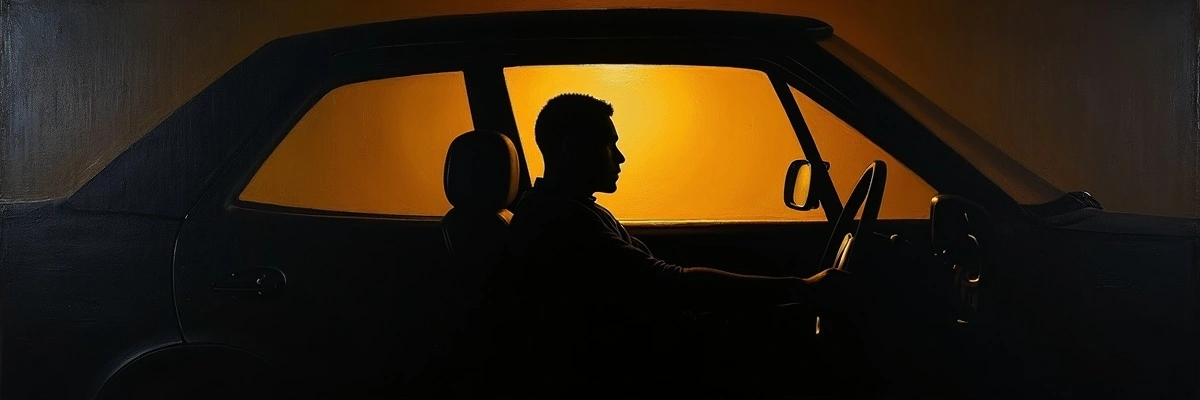 停車場裡多待十分鐘的男人,不想上樓